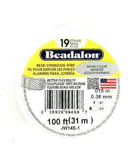 Beadalon jewelry wire 19 strands metallic silver Beadalon - 1