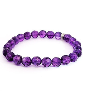 Amethyst Armband 8 mm facettiert  - 1