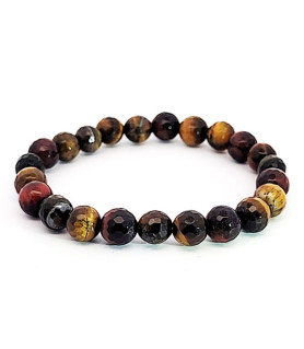 Tiger's eye multi bracelet 8 mm faceted  - 1