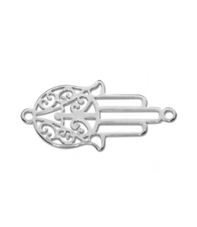 Fatima's hand silver element rhodium-plated  - 1