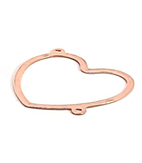 Heart silver element rose gold plated, large  - 1