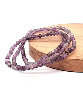 Amethyst round faceted beads, 4 mm  - 2