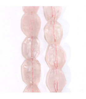Rose quartz, strand Tumble fac  - 1