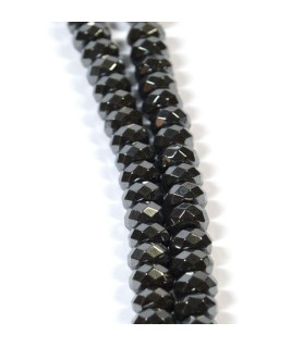 Hematite Button 8mm faceted  - 1