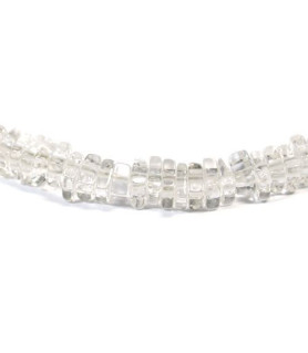 Gemstone necklace rock crystal square Steindesign - 2