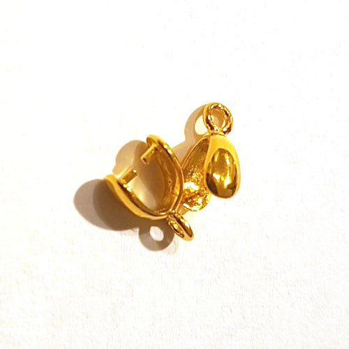 Clip/Steinhalter silber vergoldet Steindesign - 1