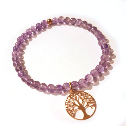 Amethyst-Armband mit Baum des Lebens Steindesign - 1