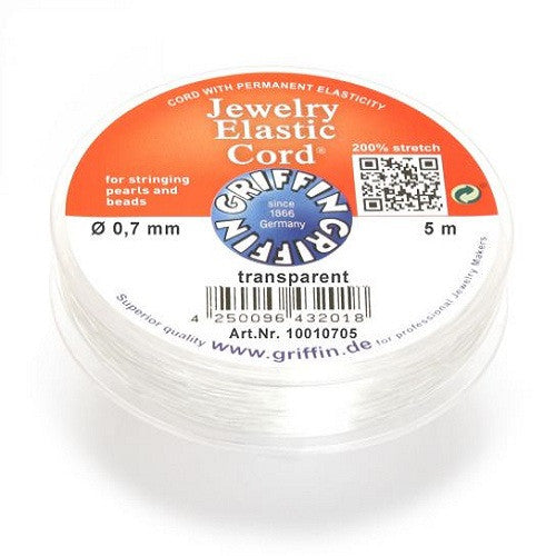 Gummi transparent, 5m Rolle Griffin - 2