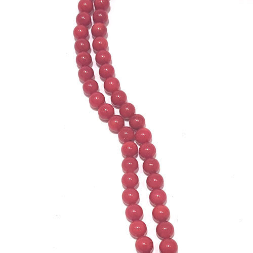 Bambuskoralle rot, Kugelstrang 6mm  - 1