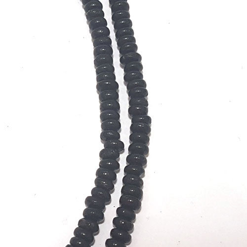 Turmalin schwarz, Button 6mm  - 1