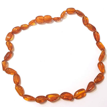 Bernstein-Baby-Kette tumble cognac  - 1