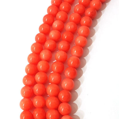 Bambuskoralle lachs, Kugelstrang 6mm  - 1