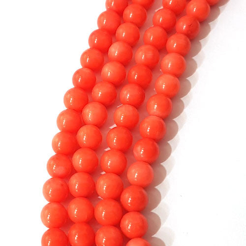 Bambuskoralle lachs, Kugelstrang 6mm  - 1