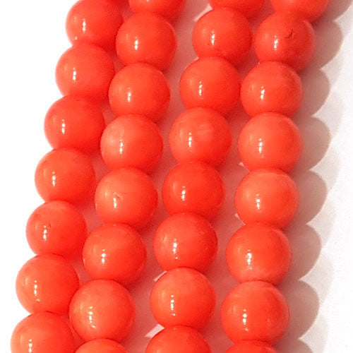 Bambuskoralle lachs, Kugelstrang 6mm  - 2