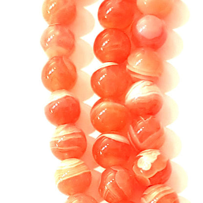 Karneol lachs Kugelstrang 6mm  - 2