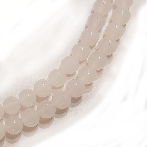 Achat weiß, Kugelstrang 8mm  - 1
