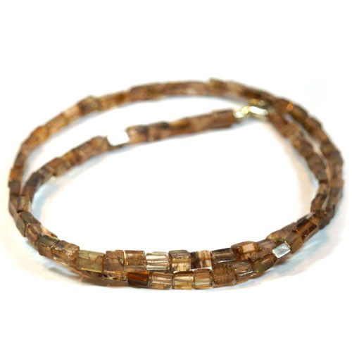 Aktinolith-Kette, square 4mm  - 1