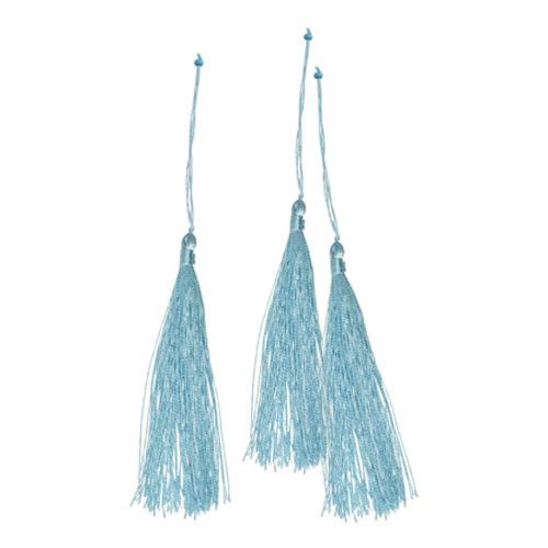 Quaste (Tassel) türkis, 9,5cm (2 Stück)  - 1