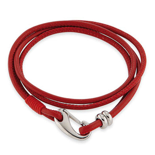 Leder Armband Kelly Rot