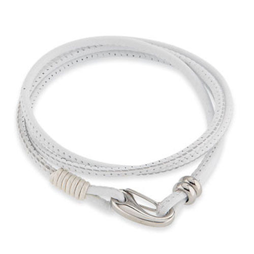 Leder Armband Kelly Weiß