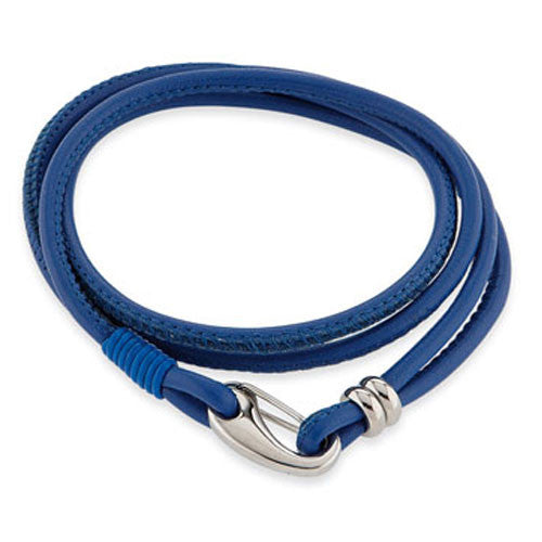 Leder Armband Kelly Blau