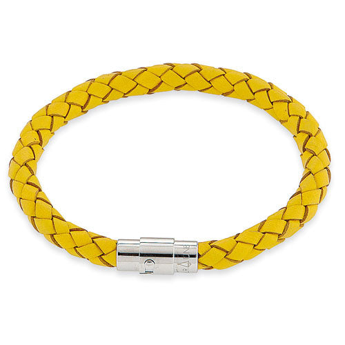 Leder Armband Juno Gelb
