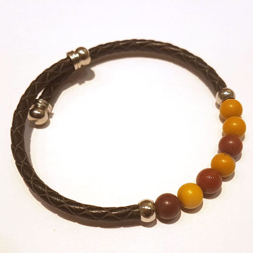 Leder-Armreif Mookait