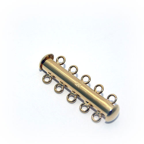 Armbandschließe Magnet 5reihig, Silber vergoldet  - 1