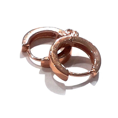 Creole mit Öse, Silber rosé vergoldet Steindesign - 1