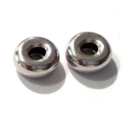 Hohlring 9 mm, Silber rhodiniert  - 2