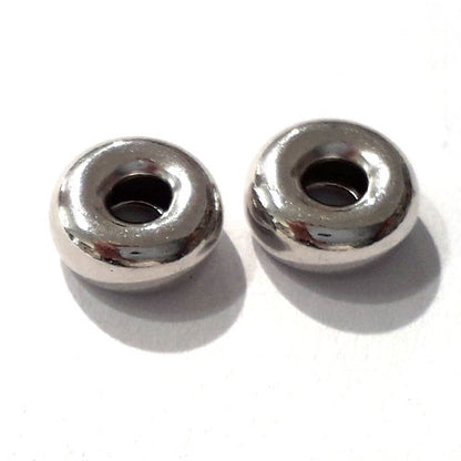 Hohlring 9 mm, Silber rhodiniert  - 2