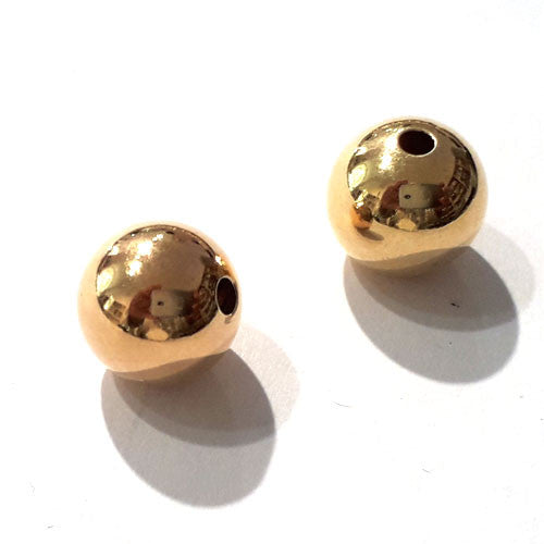 Kugeln 8 mm, 4 Stück, Silber vergoldet  - 1