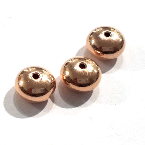 Linsen 9 mm, 2 Stück, Silber rosé vergoldet  - 1