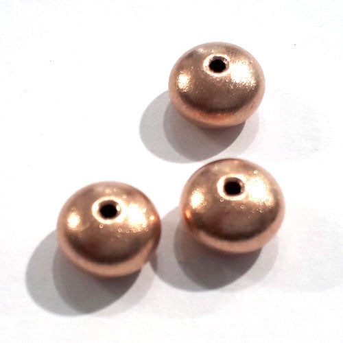 Linsen 9 mm, 2 Stück, Silber rosé vergoldet matt  - 1