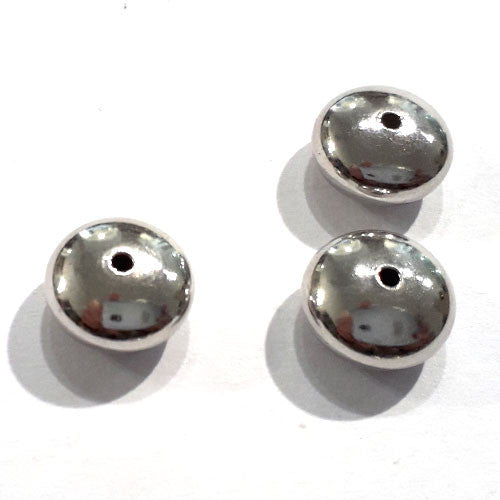 Linsen 9 mm, 2 Stück, Silber rhodiniert  - 2