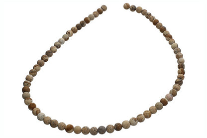 Bilderjaspis Kugelstrang matt 6 mm  - 2