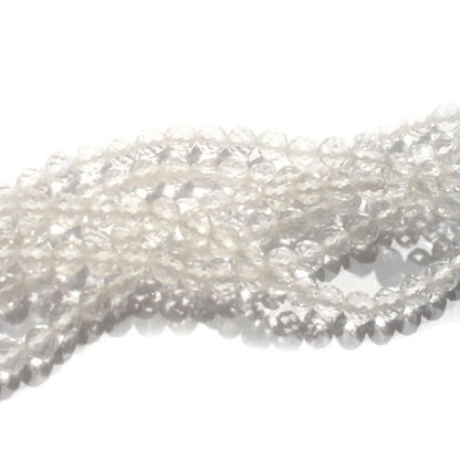 Bergkristall Kugelstrang 4mm, AAA facettiert  - 1