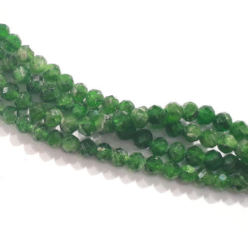Chromdiopsid Kugelstrang 4 mm facettiert  - 1