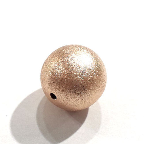 Kugel 14 mm Silber rosé vergoldet matt  - 1