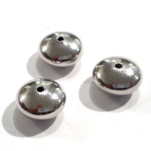 Linsen 9 mm, 2 Stück, Silber rhodiniert  - 1