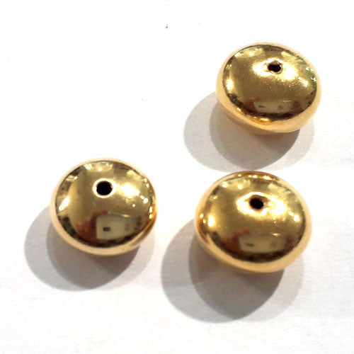 Linsen 9 mm, 2 Stück, Silber vergoldet  - 1