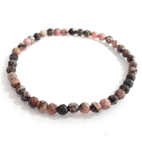 Rhodonit Armband 5mm facettiert  - 1
