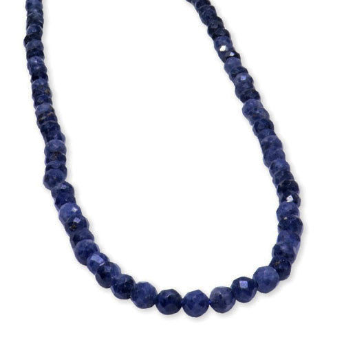 Saphir facettiert, Kugelstrang 4 mm  - 1