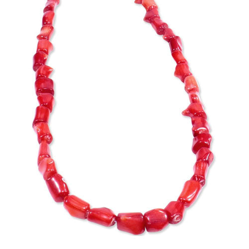 Bambus-Koralle gefärbt, nuggetförmiger Strang  - 1
