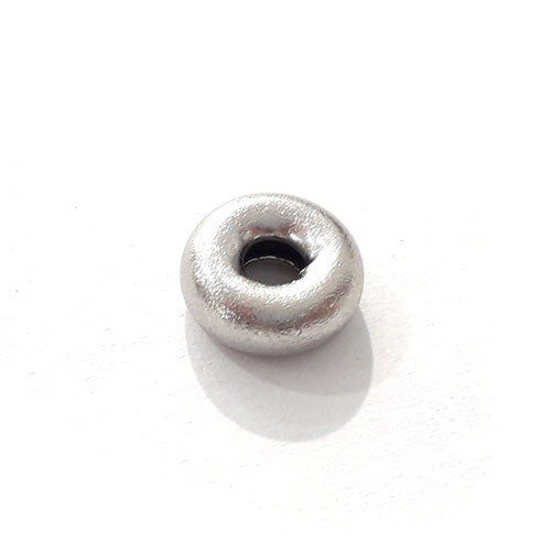 Hohlring 9 mm Silber rhodiniert matt (2 Stück)  - 1