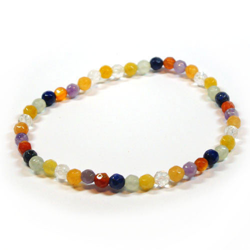 Kugel-Armband Multi 4mm facettiert  - 2