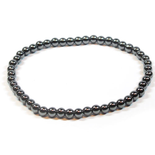 Hämatit Kugel-Armband 4mm  - 1