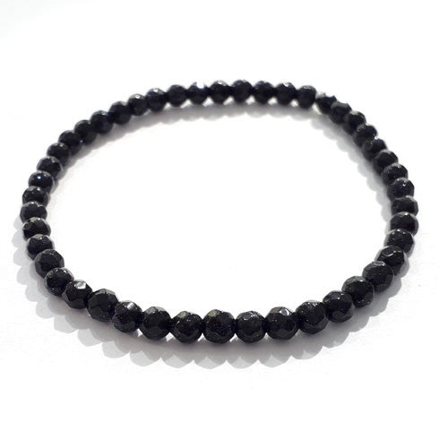 Goldfluss blau Armband 4mm facettiert  - 1