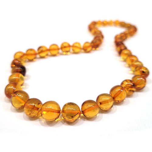 Bernstein Kette fast rund 10mm  - 2