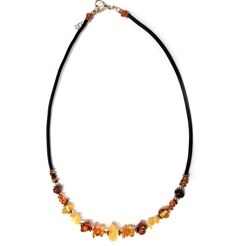 Bernstein Collier mit Kautschuk  - 2